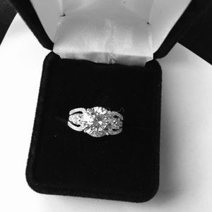 JTV rhodium over SS/CZ ring size 7